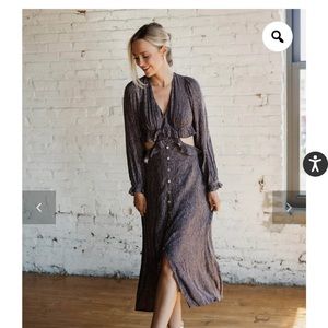 Charcoal bohemian dress